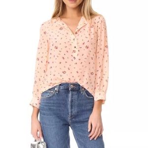 NWT Rebecca Taylor Mia floral silk  top  size 8